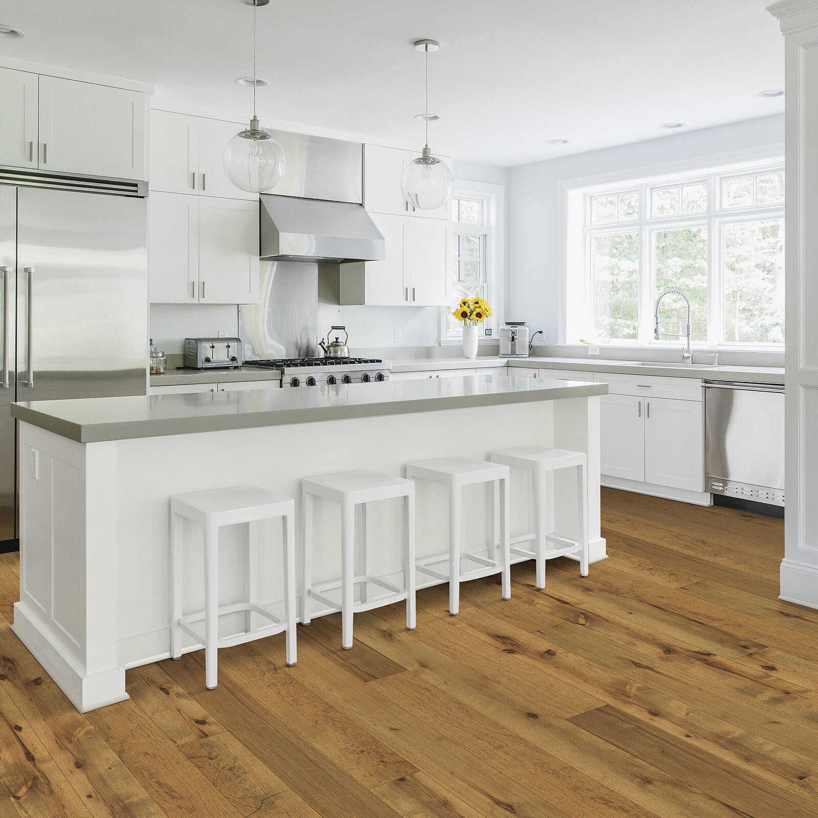 hardwood floors in kitchen | Sterling Carpet and Flooring
