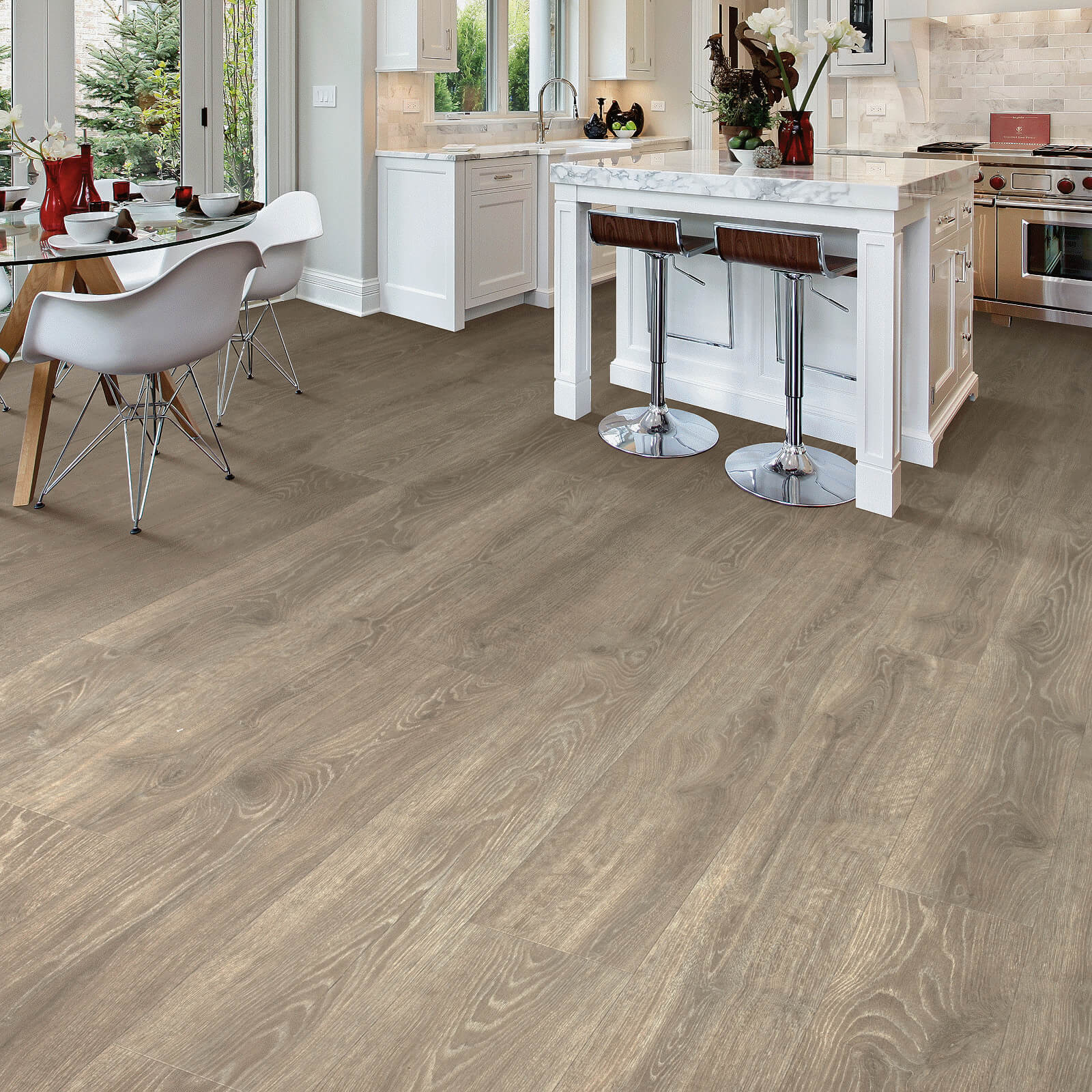 Laminate flooring in kitchen | Sterling Carpet and Flooring