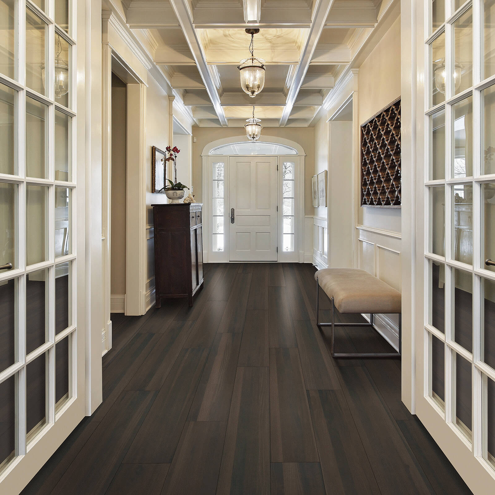 Waterproof flooring in hallway | Sterling Carpet and Flooring