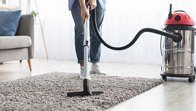 Removing dust in modern living room. Housekeeping | Sterling Carpet & Flooring