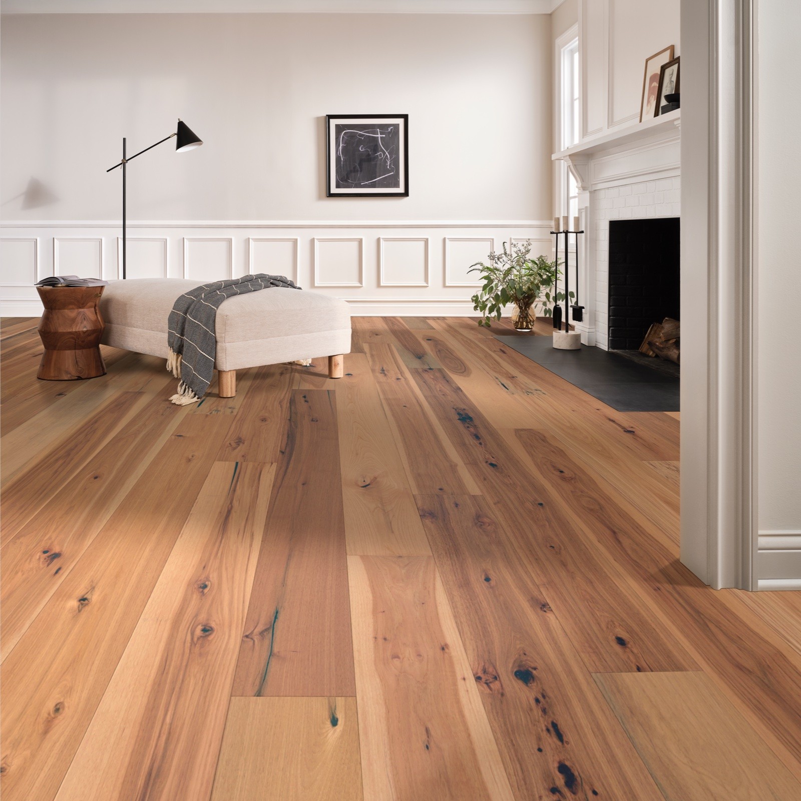 Hardwood in living room | Sterling Carpet and Flooring