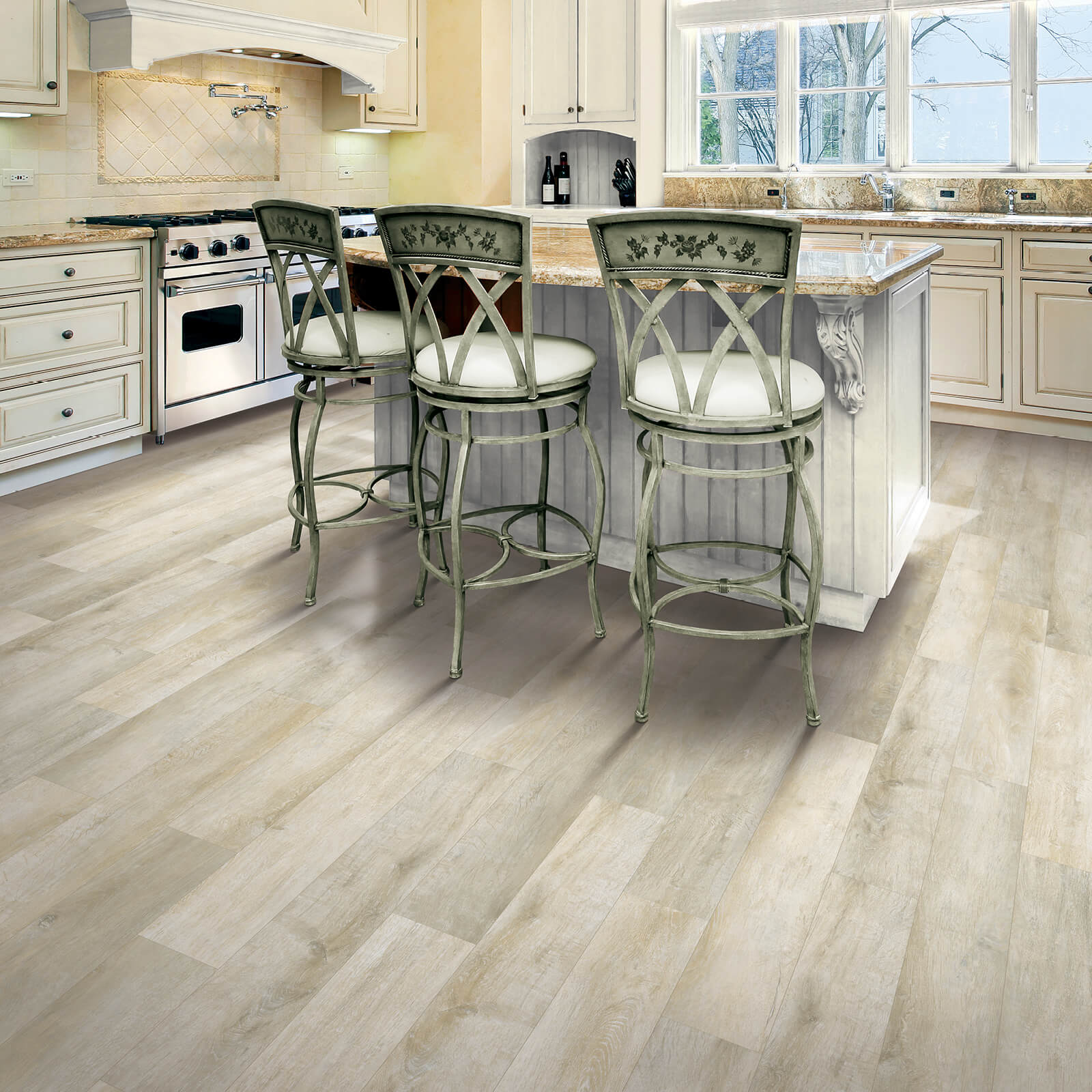 Hardwood in kitchen | Sterling Carpet and Flooring