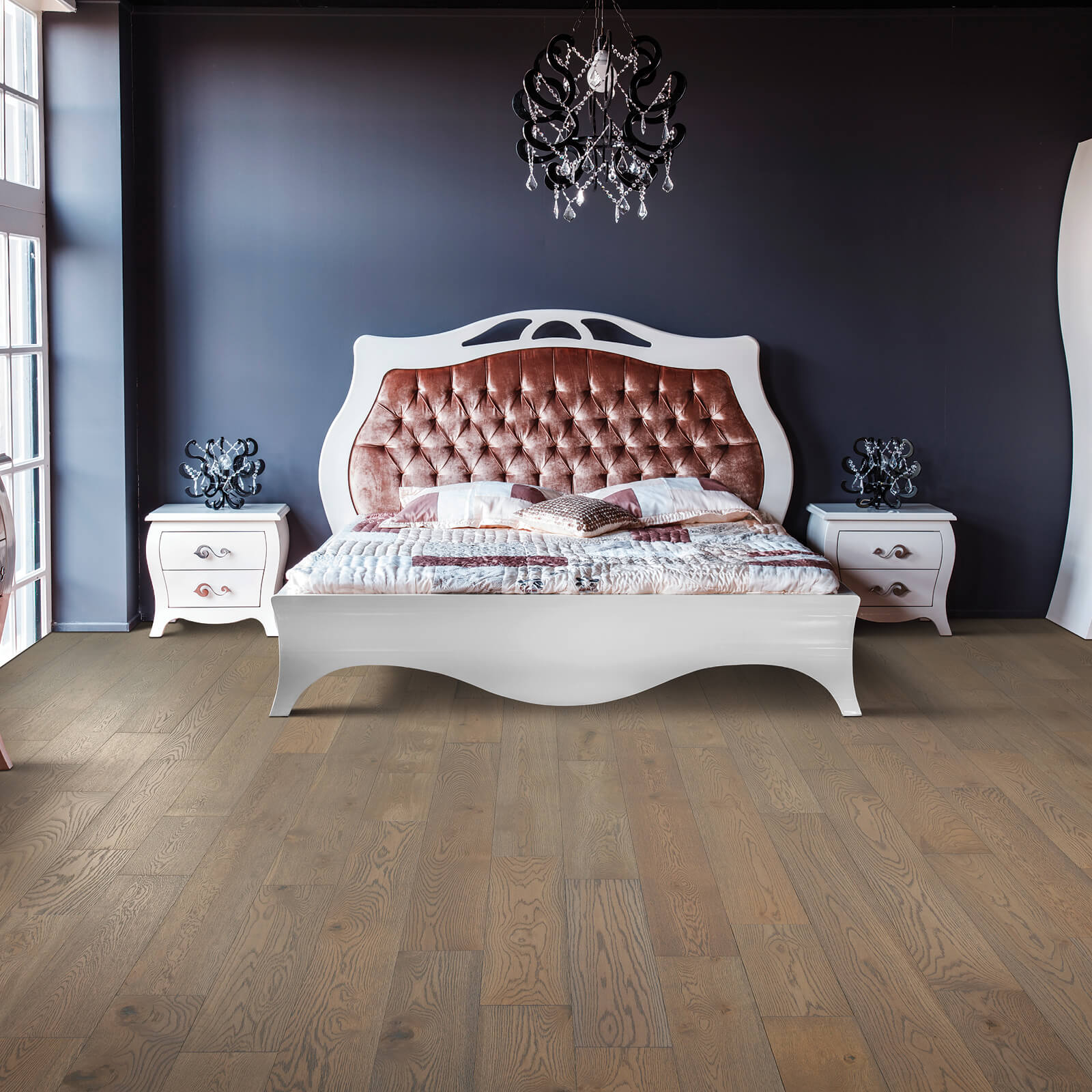 Hardwood in bedroom | Sterling Carpet and Flooring